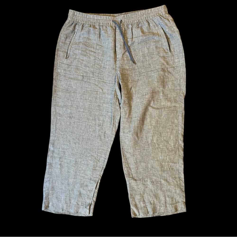 Athleta Retreat Linen High Rise Wide Leg Pant - size 20